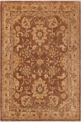 handmade Traditional Kafkaz Brown Beige Hand Knotted RECTANGLE 100% WOOL area rug 8 x 11